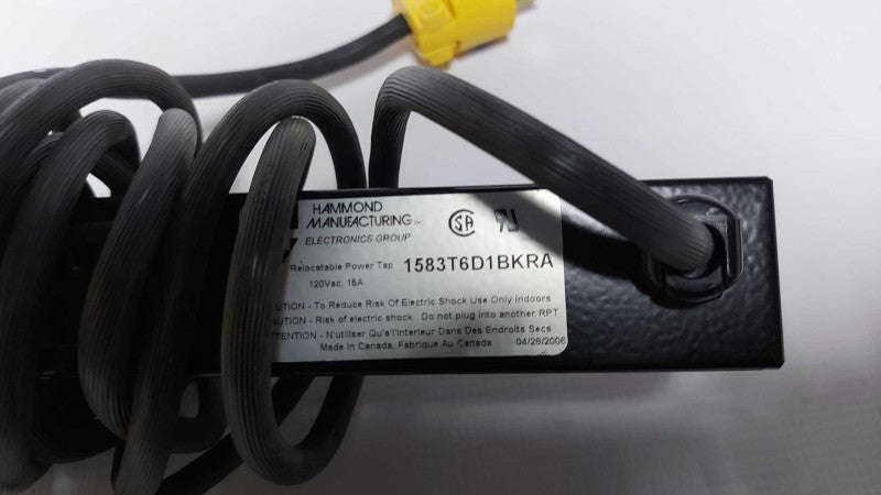Hammond Manufacturing Power Distribution Unit 120Vac/15A 1583T6D1BKRA #