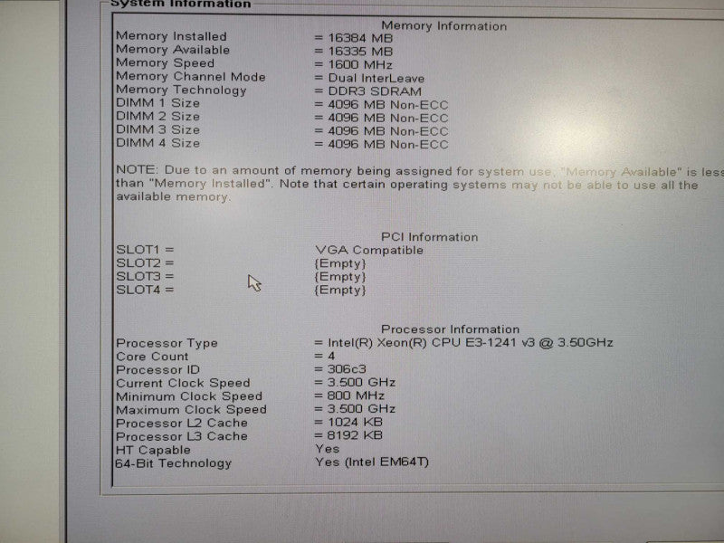Dell Precision T1700 Xeon E3-1241 v3 @ 3.50GHz 16GB Ram FirePro W2100 GPU !