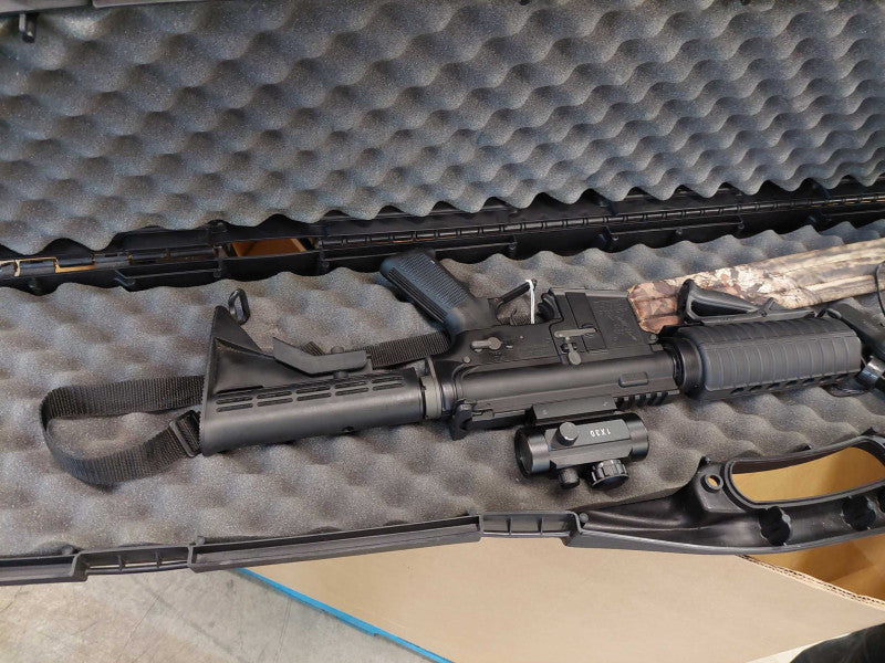 King Arms AirSoft Gun, Sporting Goods with Hard Case Scope Nozzle, 3 Mags