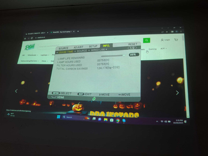 NEC NP-M300X 3000 Lumens Conference Room Projector | 759 Lamp Hours | )