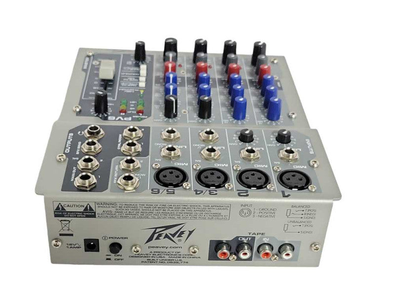 Peavey PV6 Mixing Console Compact Audio DJ Mixer, READ _