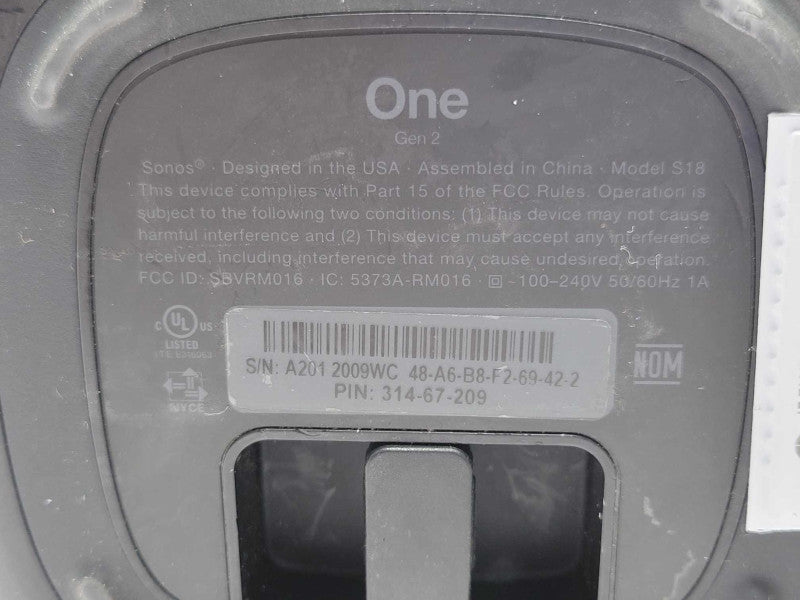 Sonos S18 Wireless Speaker Model Black, READ _