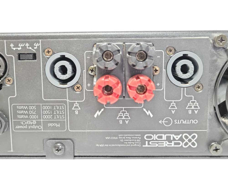 CREST AUDIO LT1000 POWER AMPLIFIER LT-1000, READ Q_