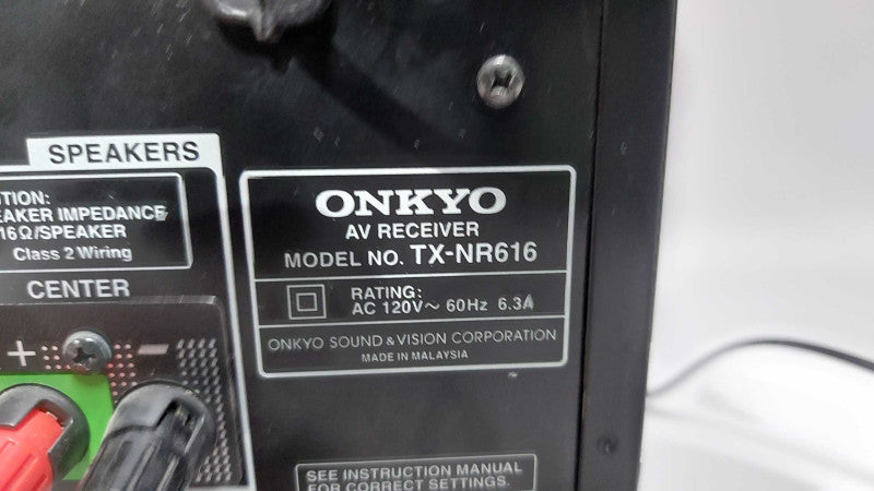 Onkyo AV Receiver TX-NR616 AV Receiver 7.1ch Black - ASIS #