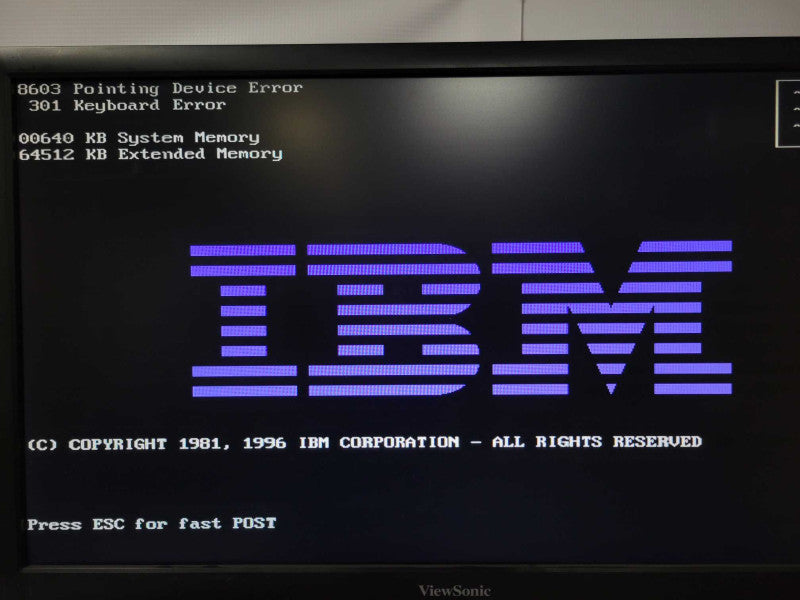 IBM Personal Computer 300GL Pentium MMX 167MHz, 640K system memory, no HDD _