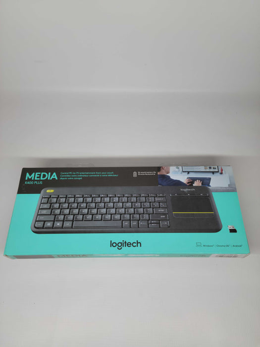 Logitec - K400PLUS Media Keyboard / Touch Pad Q