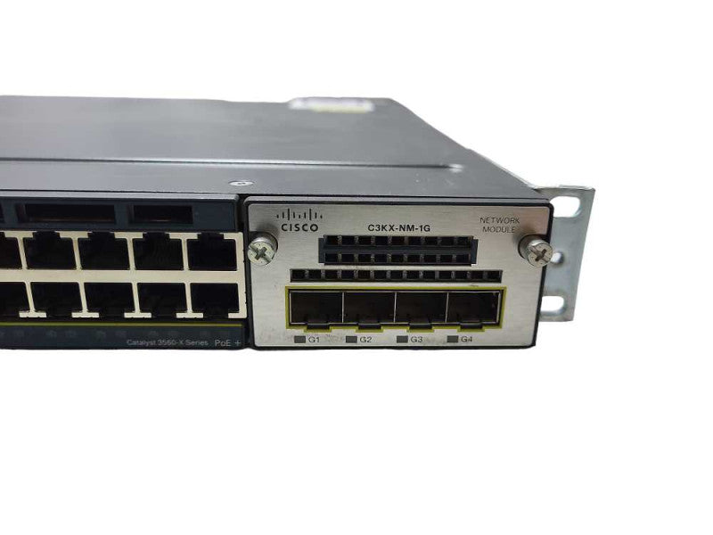 Cisco WS-C3560X-24P-L V05 Ethernet Network Switch - 1x 715W PSU 1x C3KX-NM-1G $