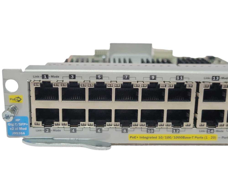 HP J9536A 20-Port GIG-T PoE+ 2-Port SFP+ V2 ZL Expansion Module _