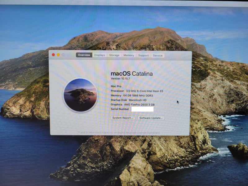 Apple Mac Pro 2013 A1481 Xeon E5-1650v2 3.5GHz 6-Core 64GB 256GB _