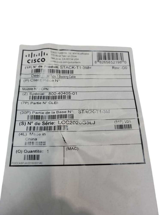 Cisco STACK-T1-3M= Cisco Systems StackWise stacking cable | 3 m &