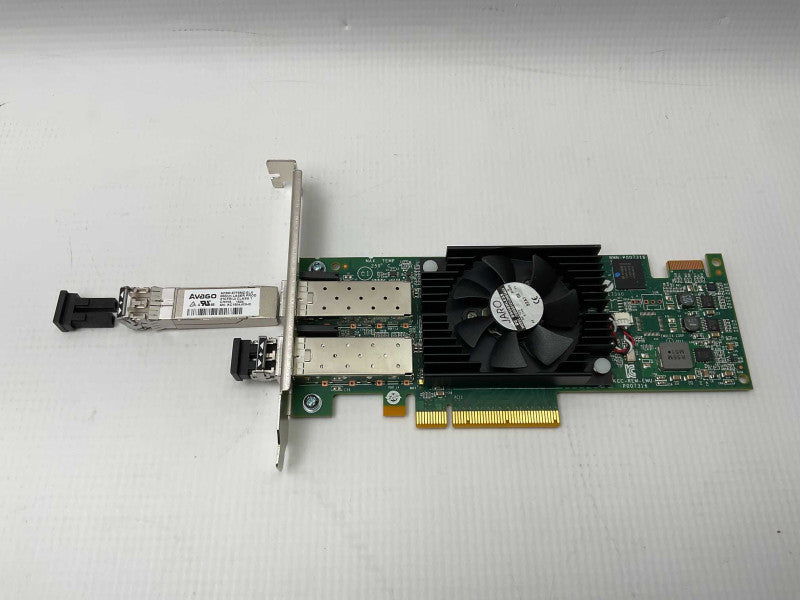 Emulex LPE16002 16GB 2-Port Fiber Channel HBA PN:0F3VJ6 + 2x AFBR-57F5MZ-ELX  Q-