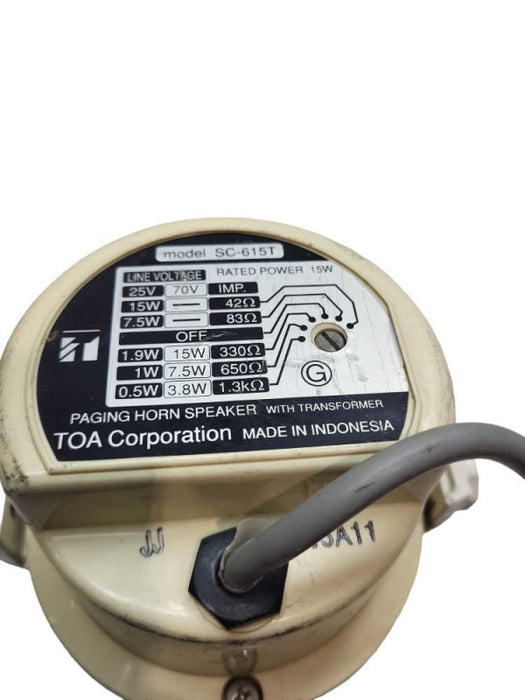 TOA Paging Horn Speaker with Transformer SC-615T &