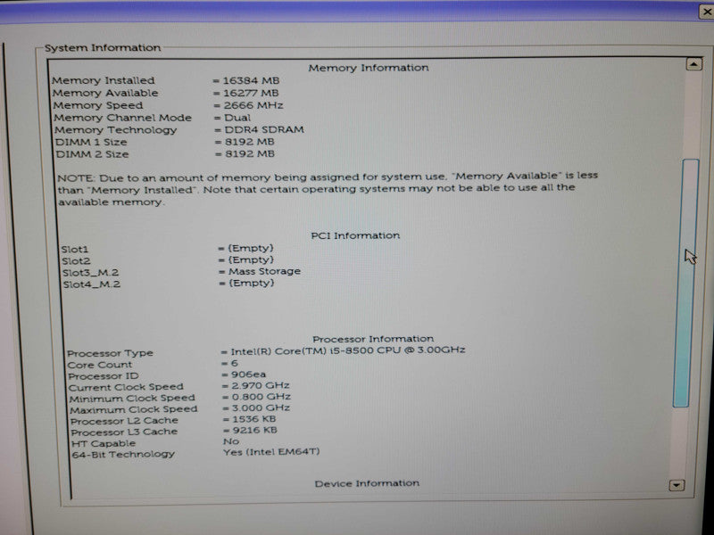 Dell Optiplex 3060 - Corei5-8500 | 16GB DDR4 RAM | 256GB NVMe
