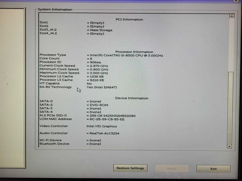 Dell Optiplex 5060 SFF - Corei5-8500 | 16GB DDR4 RAM | 256GB M.2 Q$