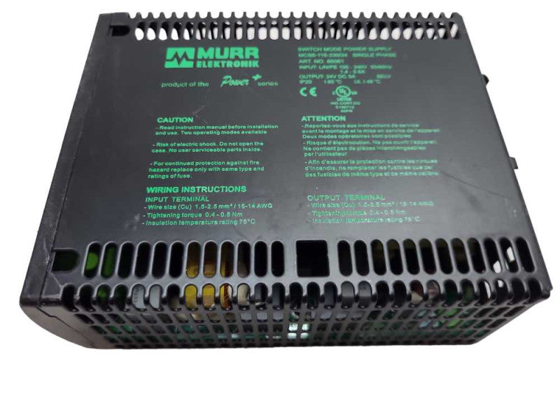 MURR ELEKTRONIK MCS5-115-230/24 85061 100-240V 1.4-0.6A NSMP &