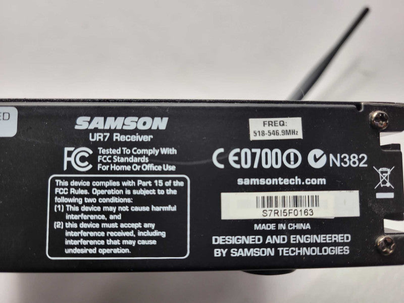 Samson Wireless Model UR7 Receiver, READ _