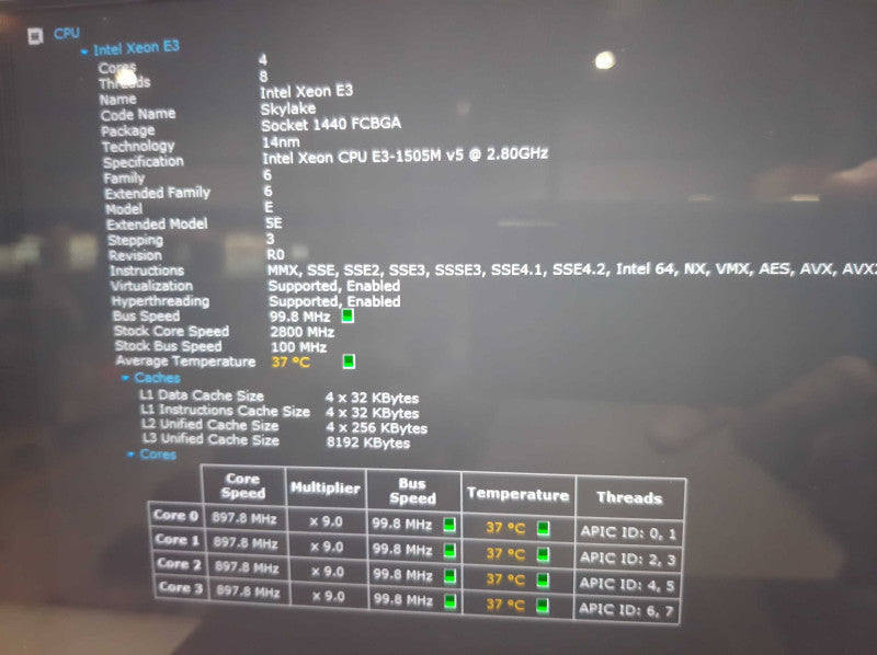 Dell Precision 5510 Xeon, 16GB DDR4, Quadro M1000M, 512GB NVMe, *READ