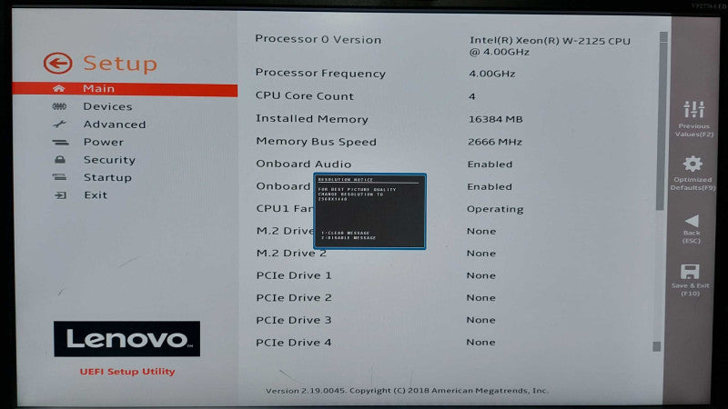 Lenovo Thinkstation P520 Xeon W2125 @ 4.00ghz / 16gb ram / READ #
