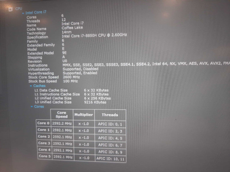 Dell Precision 5530 i7-8850H@ 2.60GHz, 32GB DDR4, 1TB NVMe P2000 NVIDIA 4GB