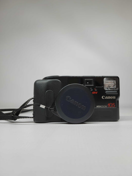 Canon Sure Shot Mega Zoom 105- 35mm Point & Shoot Film Camera