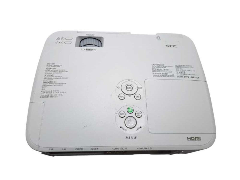 NEC NP-M311W WXGA 3LCD 3100 ANSI Lumens Projector | 2761 Lamp Hours | )