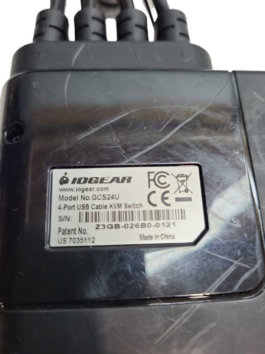 IOGEAR GCS24U 4-PORT USB CABLE KVM SWITCH &