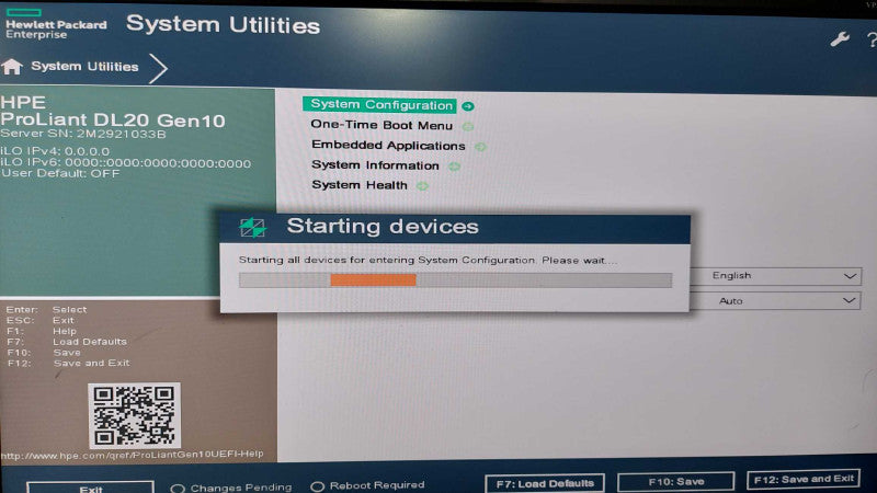 HPE proliant DL20 Gen10 Xeon E-2124 @ 3.30ghz / 16gb ram S100i SR Gen10 RaiD #