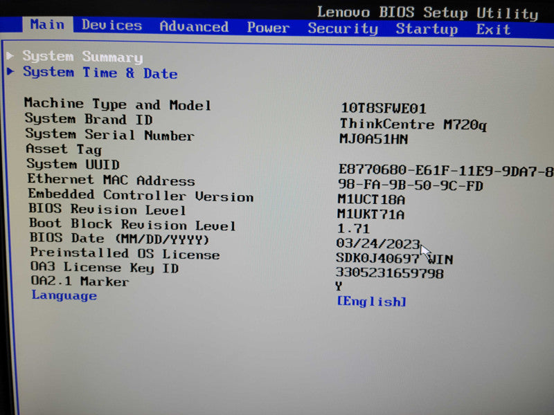 Lenovo ThinkCentre M720q - Core i5-8500T | 16GB RAM | 256GB M.2 +PWR ADPTR