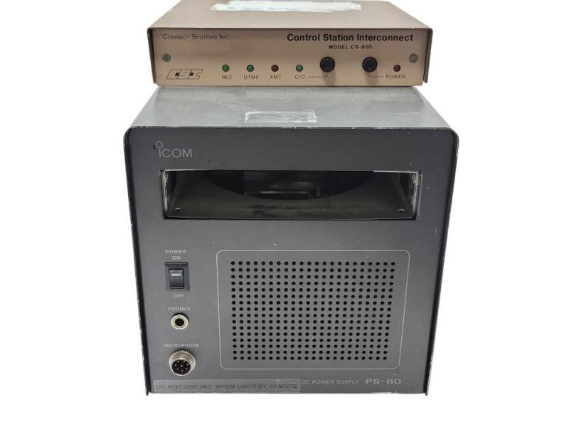iCom DC Power Supply PS-80 with control station interconnect CS-900, READ Q_