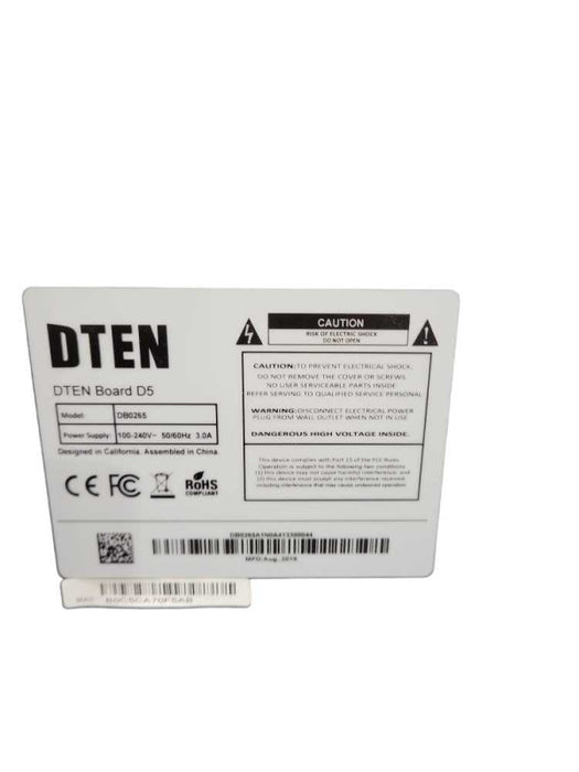DTEN D5 65\\" DTEN Board DB0265 Intuitive Touch screen HDMI Out Zoom Conference Q&