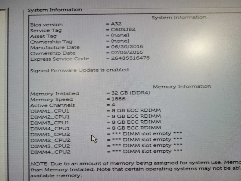 Dell Precision T7810 2x Xeon E5-2620 v3 @ 2.40GHz 32GB DDR4 Quadro K2200 GPU !