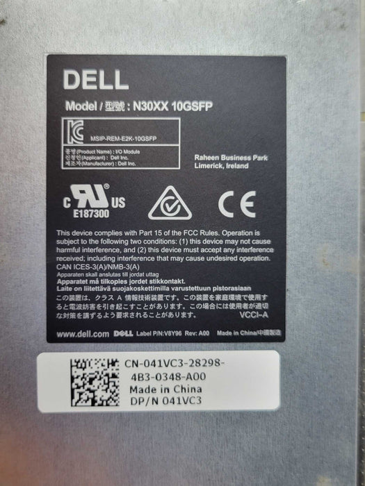 Dell 10GbE SFP+ Dual Port Uplink Module 041VC3 N30XX 10GSFP Q_