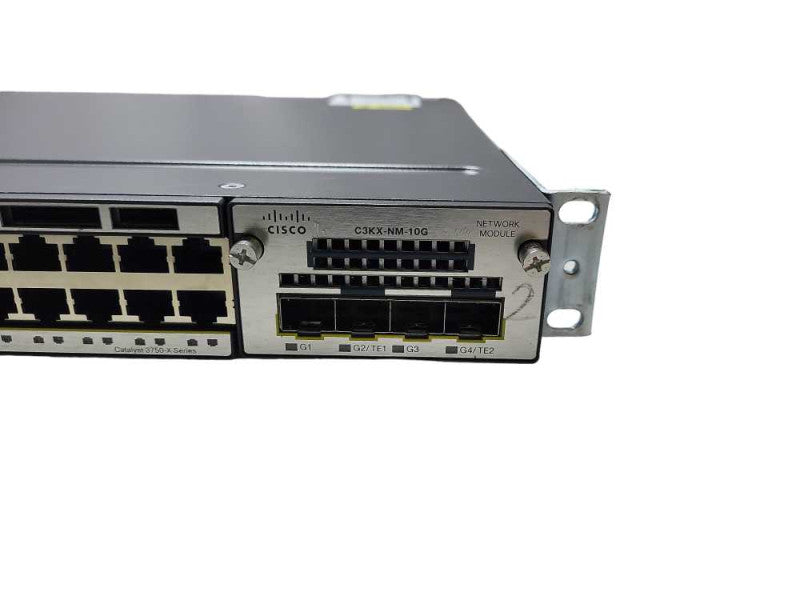 Cisco WS-C3750X-48T-E Catalyst 48-Port Gigabit Ethernet Switch w/ C3KX-NM-10G $