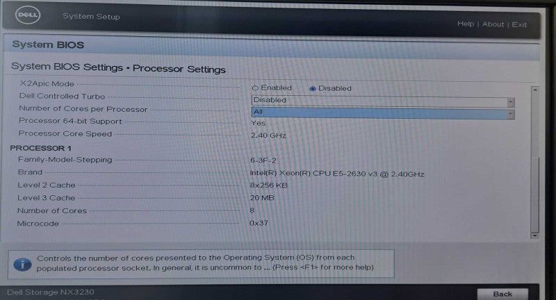 Dell Storage NX3230 Xeon E5-2630 v3 @ 2.40GHz 16GB DDR4 H730 Mini 2x 750W PSU )