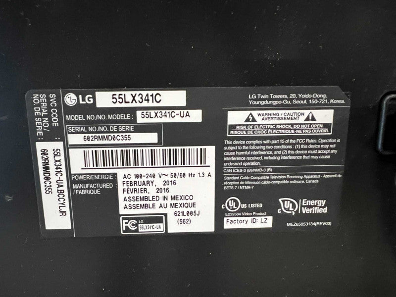 LG  55LX341C 55â class (54.64â diagonal) Edge LED Commercial TV FHD  Q-