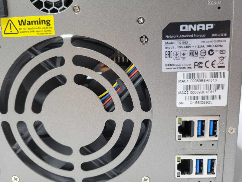QNAP TS-563 5-Bay NAS Network Storage - 2x 4TB Hard drives  _