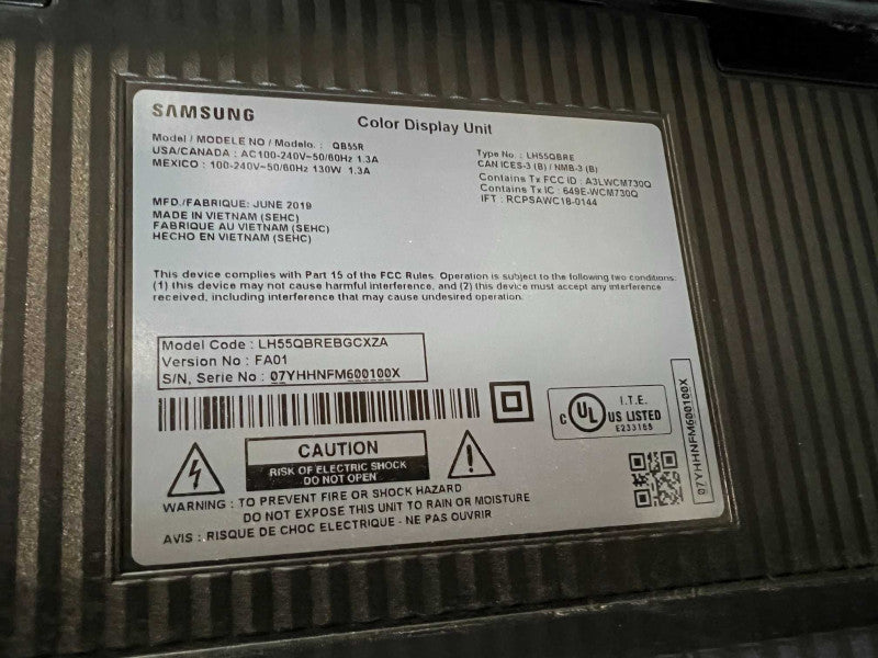 Samsung QB55R QHD 4K LED Signage TV New Open Box READ  -