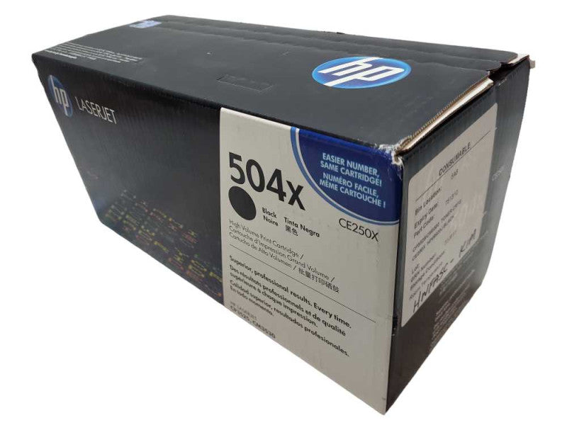 Genuine HP 504X (CE250X) Black Toner Cartridge &