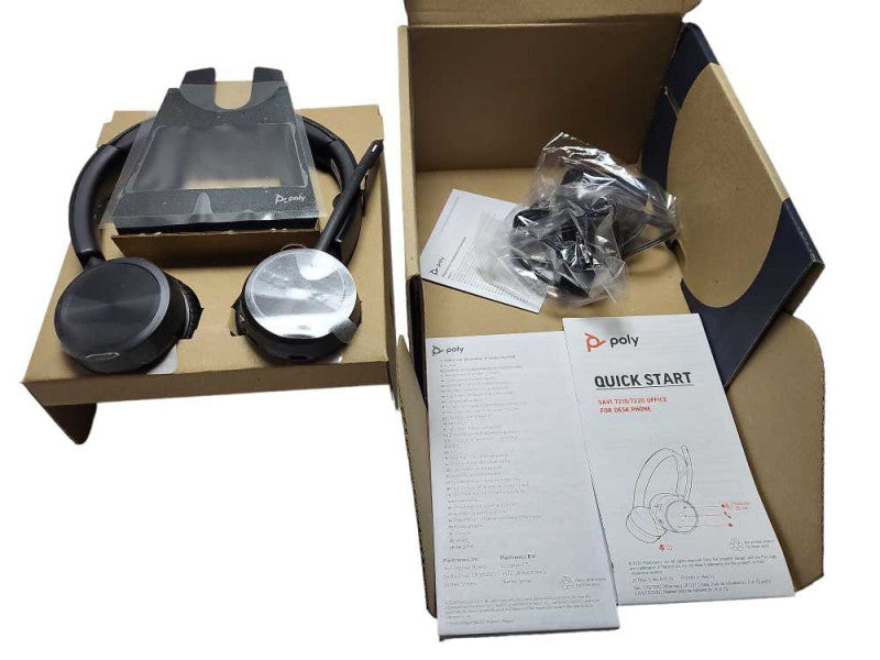 Poly Savi 7220 Office Wireless Stereo DECT Headset System Plantronics OpenBox Q$