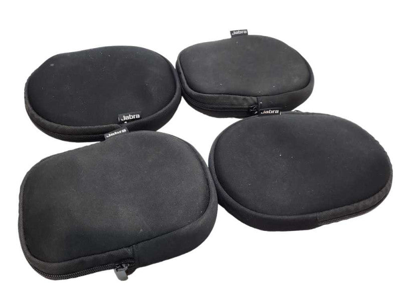 4x Jabra Evolve 40 MS Stereo Black Headsets W/ ENC010 & Zipper Case &