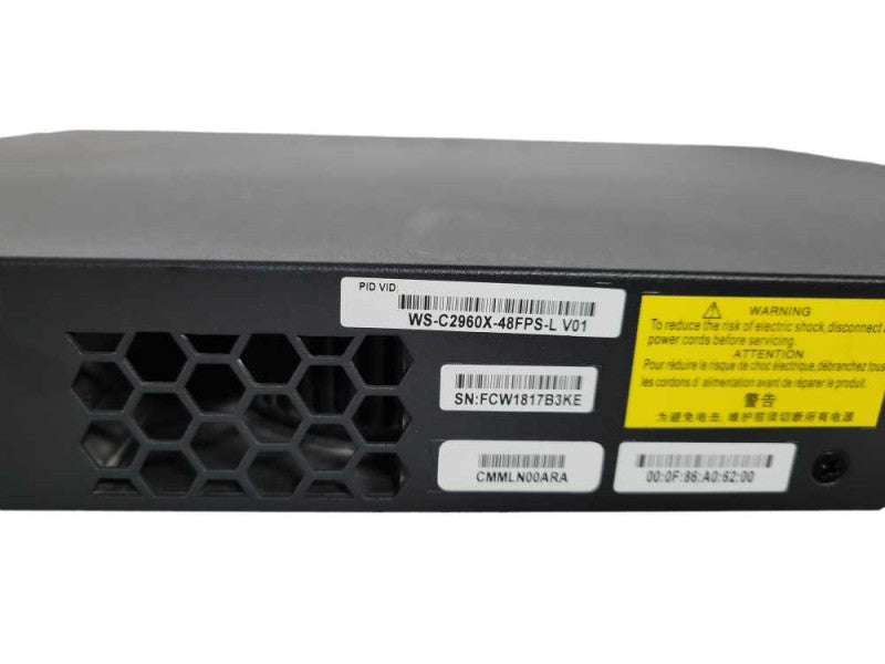 Cisco Catalyst 2960-X Series WS-C2960X-48FPS-L PoE+ Network Switch fact reset !