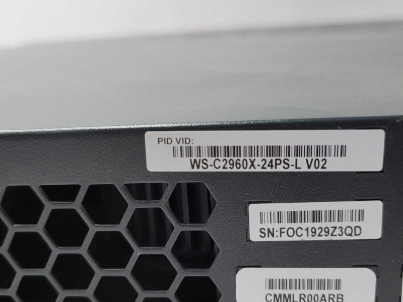Cisco WS-C2960X-24PS-L 24-Port Gigabit PoE Switch Factory reset Q_