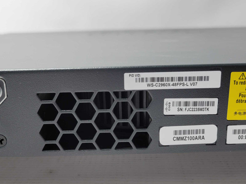Cisco WS-C2960X-48FPS-L 48 Port PoE+ 2960X Gigabit Switch _