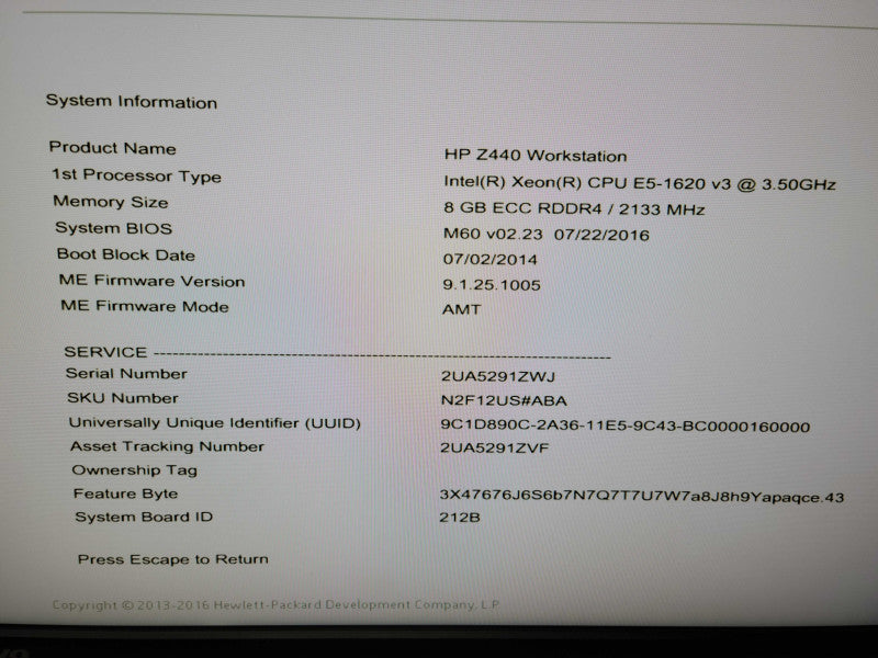 HP Z440 - Xeon E5-1620 v3 | 8GB RAM | NO HDD | GTX 970 4GB Q