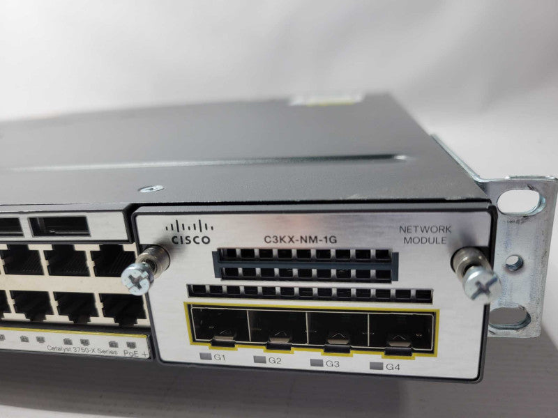 CISCO WS-C3750X-48PF-S 48-port Gigabit PoE+ Network Switch  _