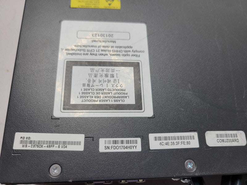 CISCO WS-C3750X-48PF-S 48-port Gigabit PoE+ Network Switch  _