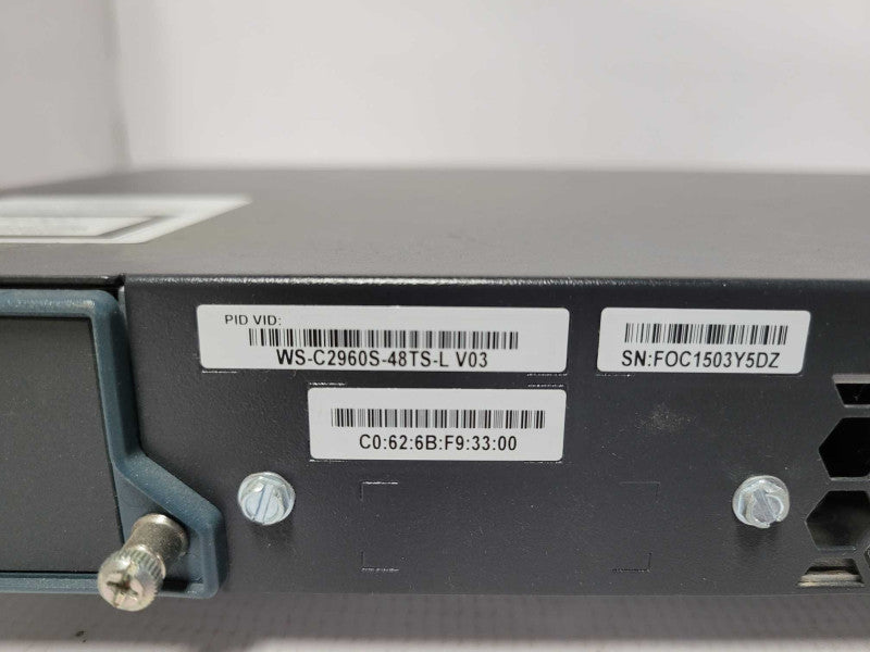 Cisco Catalyst 2960S WS-C2960S-48TS-L 48-Port Gigabit Managed Switch _