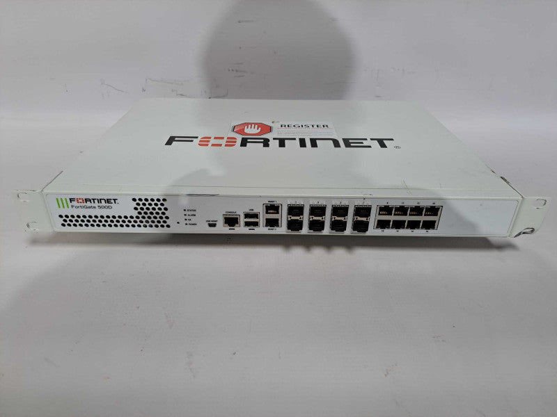 Fortinet Fortinate 500D 10xGE RJ45 ports, 8xGE SFP slots Firewall - READ #