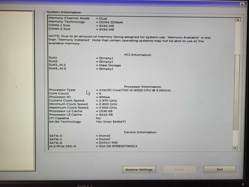 Dell OptiPlex 3060 SFF Corei5-8500 | 16GB DDR4 RAM | 512GB M.2 $