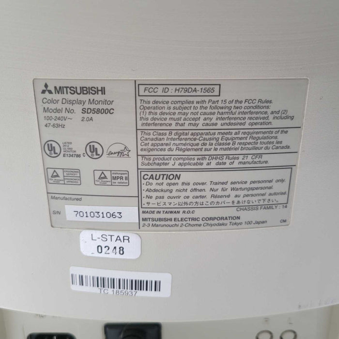 MITSUBISHI Diamond Scan 15VX SD5800C CRT Monitor READ  -